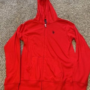 Red Polo Ralph Lauren Zip Up Girls Large